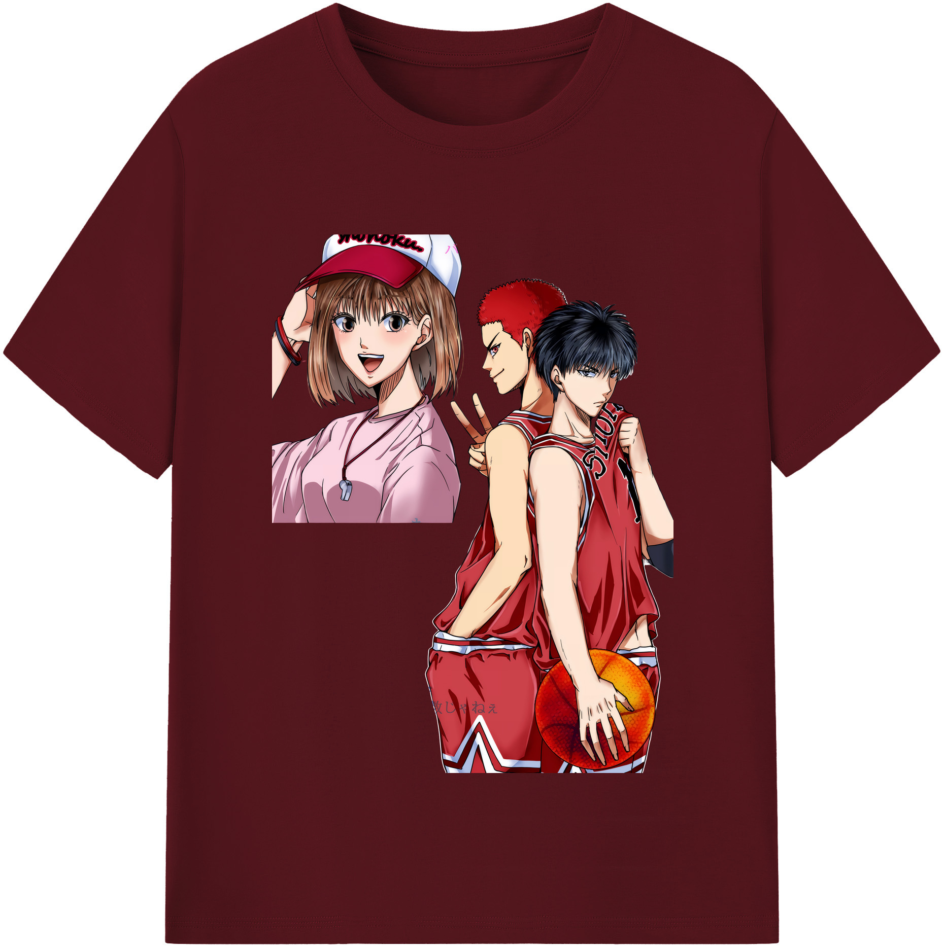 SLAM DUNK／スラムダンク 綿100％半袖Tシャツ（フロントプリント）